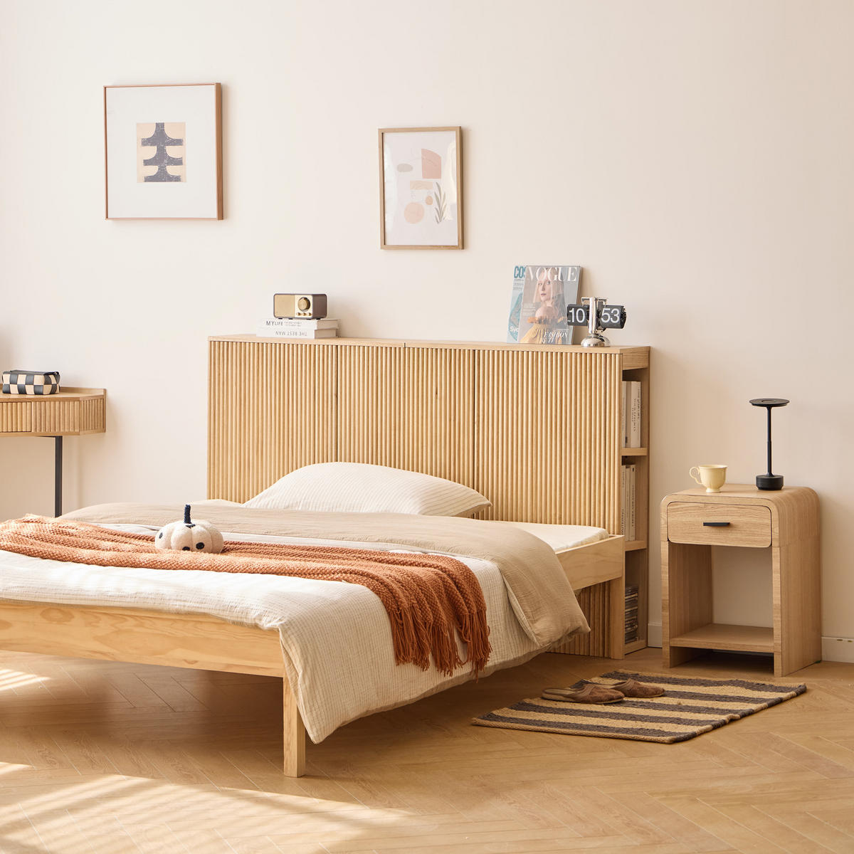BETTKOPFTEIL Rechteckig 160 cm Holz - Braun, Holz (159/100/24cm) - Nordlys
