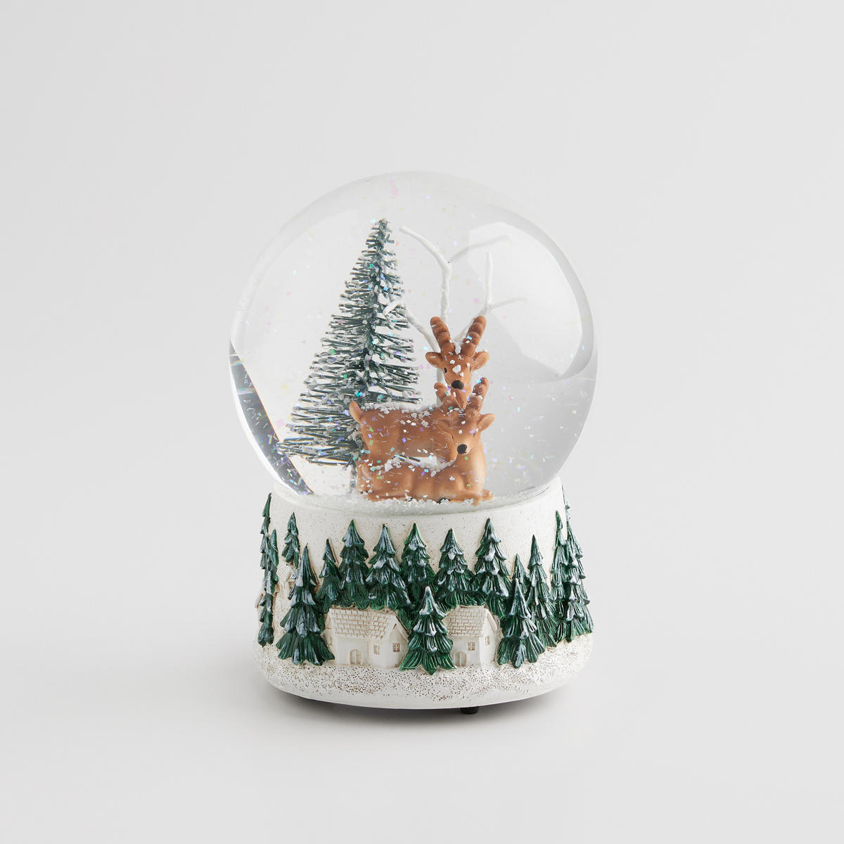 SCHNEEBALL MIT SPIELUHR Snowspark, Mehrfarbig, 14x10 cm, Dekorative Weihnachtsdeko - Multicolor, Glas (10/14/10cm) - home&you