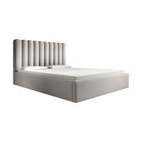 POLSTERBETT mit Kopfstütze Priesa 120x200 cm, Hellgrau - Hellgrau, Textil (120/200cm) - Fedve