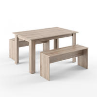 ESSTISCH SET Sentio Sonoma 90 x 140 cm mit 2 Bänken - Sonoma Eiche, Holzwerkstoff (140/76/90cm) - Vicco