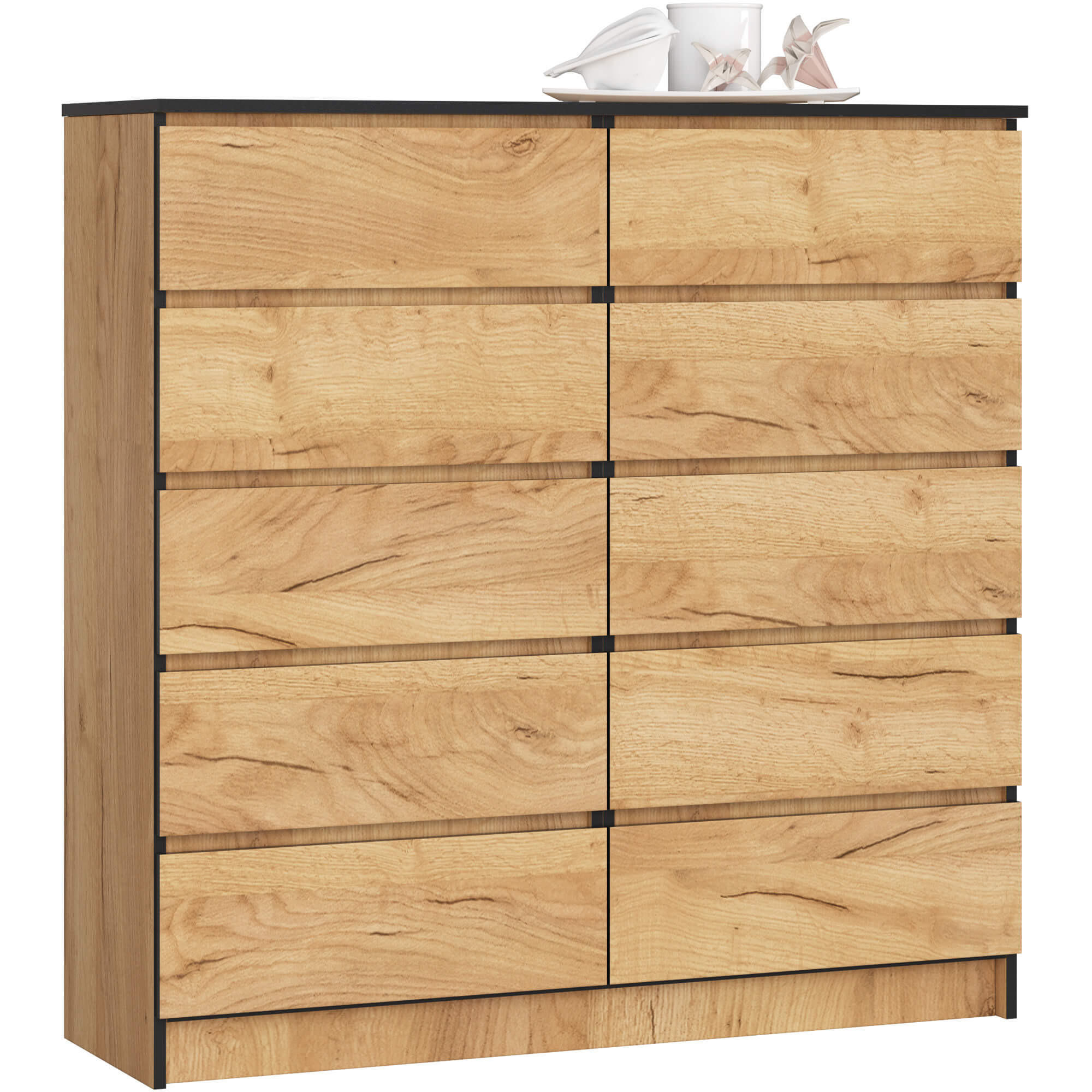 KOMMODE Eichefarben 120x40x121 cm - Eichefarben, Holzwerkstoff (120/121/40cm) - Akord