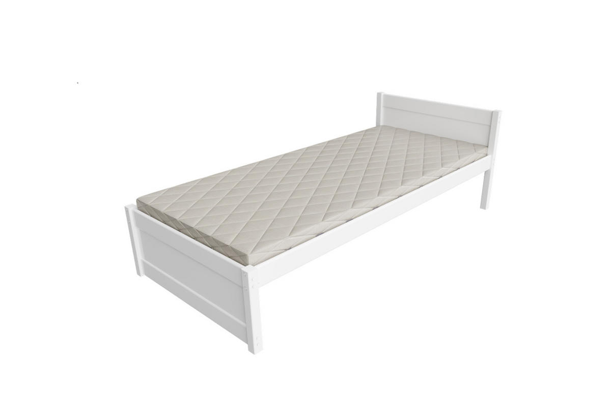 KINDERBETT Luna 200x100 mit Lattenrost - Weiß, Holzwerkstoff - LUKDOM