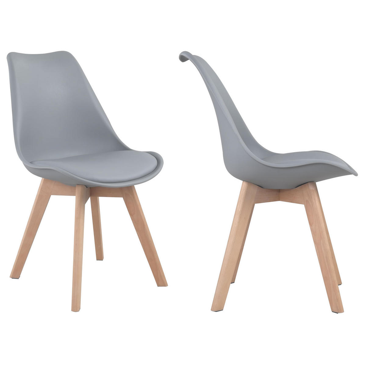 STÜHLE Nora Grau 4er-Set - Grau, Kunststoff (49/81/52cm) - Happy Garden