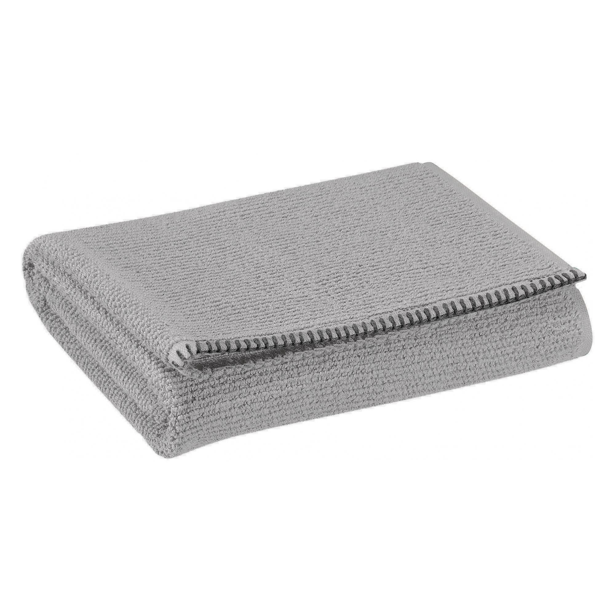 GÄSTETUCH Bora perlweiß 30 x 50 cm - Hellgrau, Textil (30/50cm) - Vivaraise