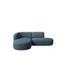ECKSOFA L-Form Luna, stoff Lins, Blau, Links - Blau, Holz (242/188cm) - Kaiser Möbel