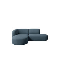 ECKSOFA L-Form Luna, stoff Lins, Blau, Links - Blau, Holz (242/188cm) - Kaiser Möbel