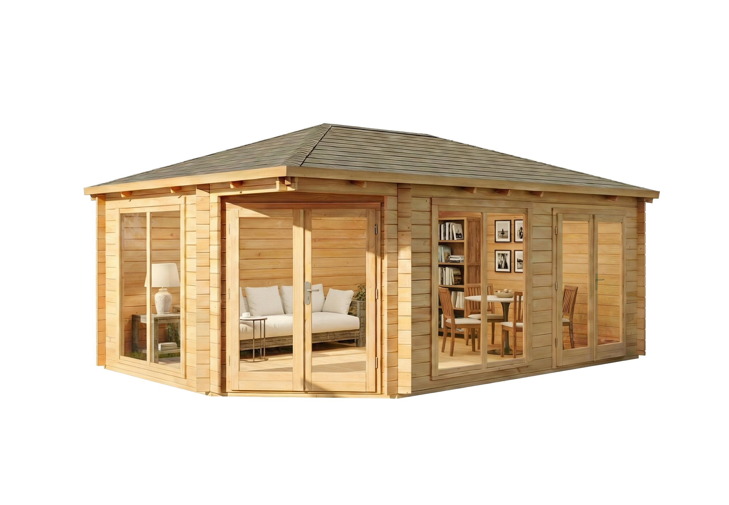 Alpholz Gartenhaus Natur 598x281x410 cm
