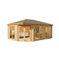 GARTENHAUS Holz Julia - Naturfarben, Holz (598/281/410cm) - Alpholz