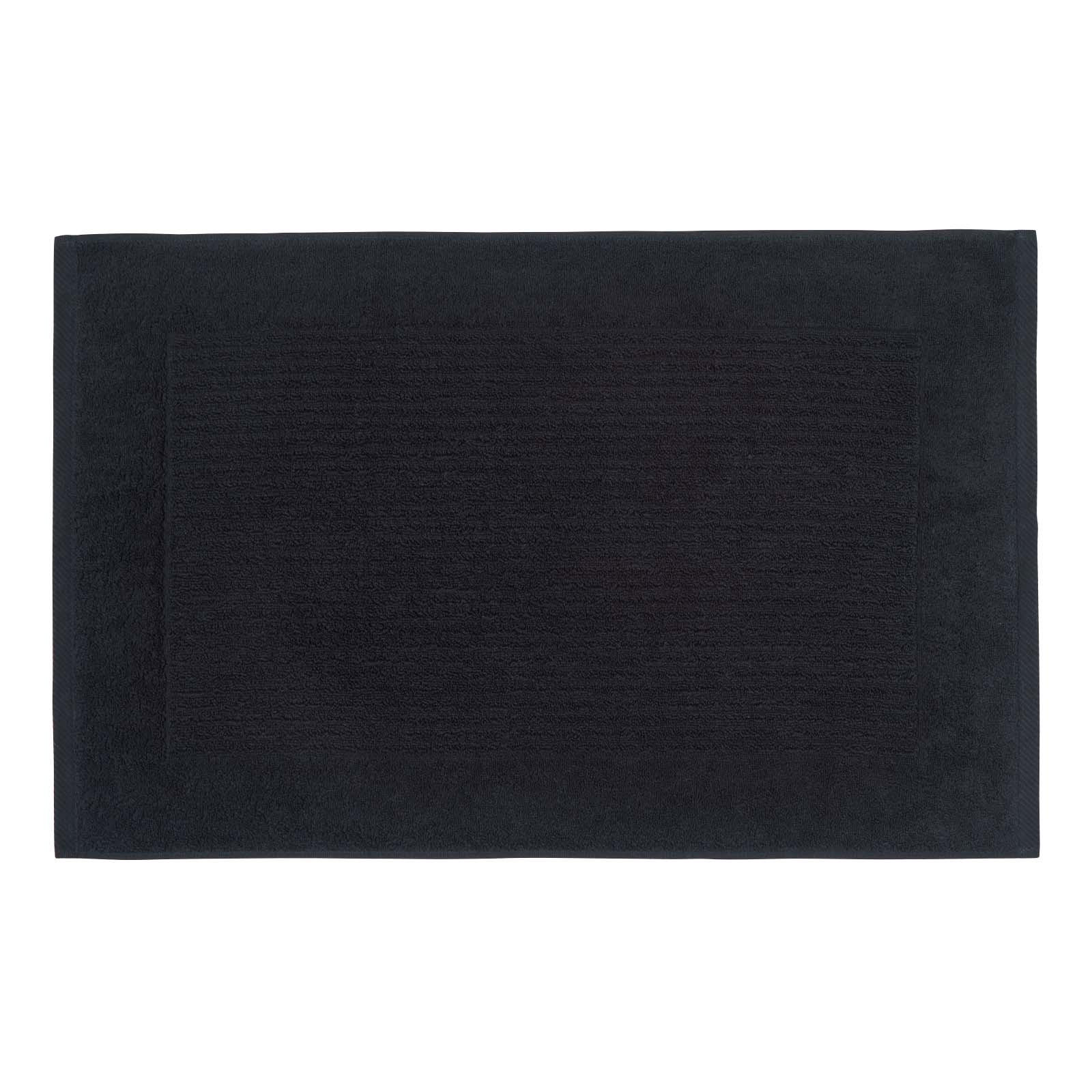 BADEMATTE Imperial 50/80 cm, Baumwolle - Schwarz, Textil (50/80cm) - Homescapes