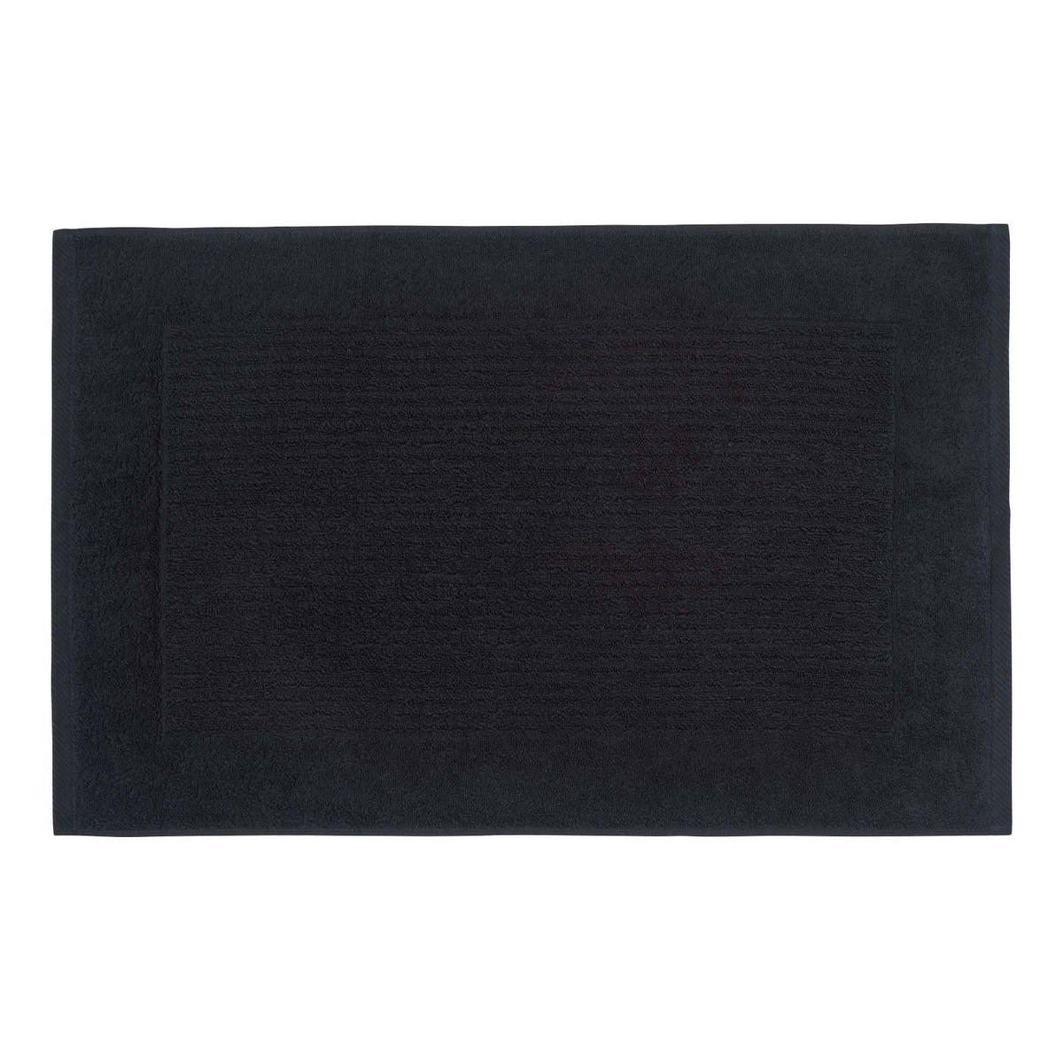 BADEMATTE Imperial 50/80 cm, Baumwolle - Schwarz, Textil (50/80cm) - Homescapes