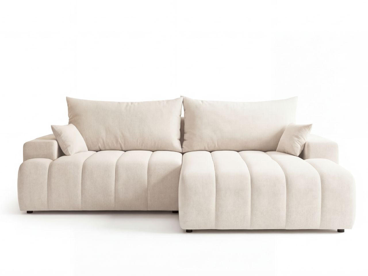 ECKSOFA Caleo Creme Rechts - Creme, Holz/Textil (270/170cm) - Graingold