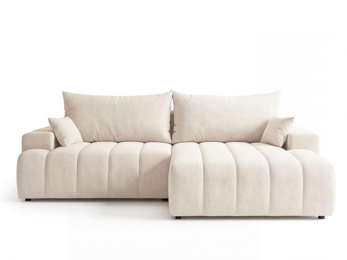 ECKSOFA Caleo Creme Rechts - Creme, Holz/Textil (270/170cm) - Graingold