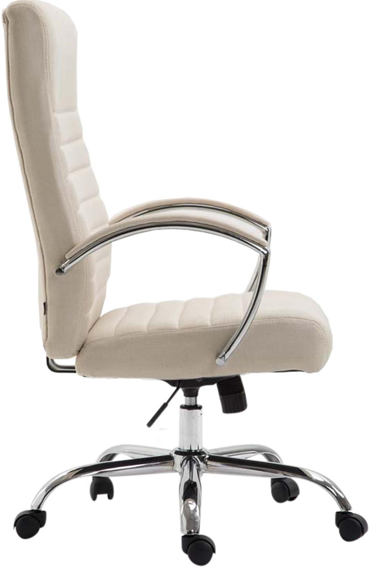 CHEFSESSEL Stoff Creme - Creme, Textil/Metall (60/110/68cm) - CLP