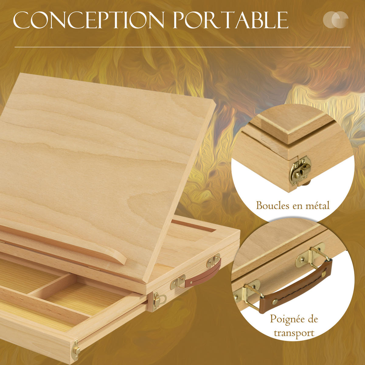 TISCH-STAFFELEI DE-16674 Naturholz - Naturfarben, Holzwerkstoff (26/26/33.5cm) - ComfortXL