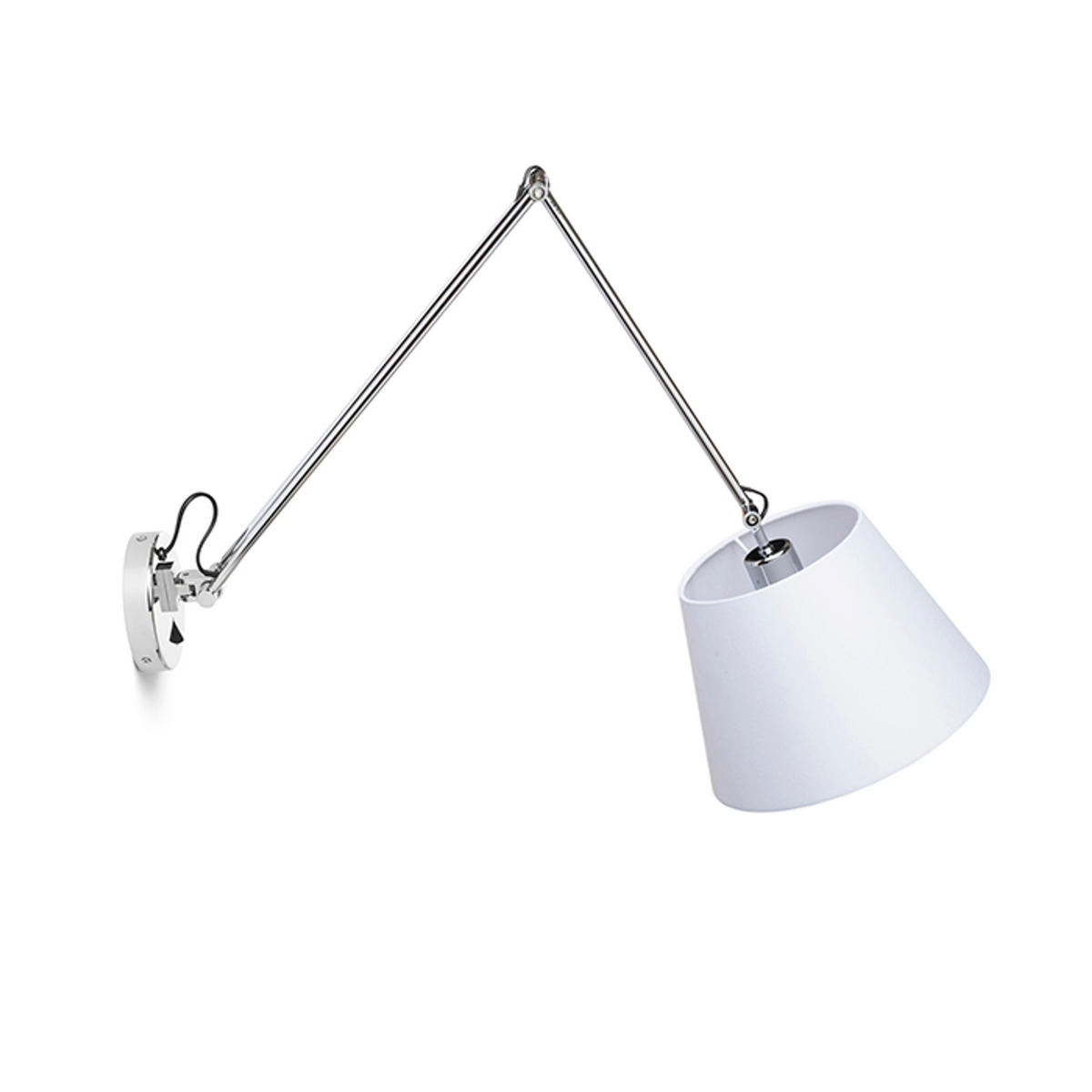 WANDLEUCHTE ASHLEY Weiß Chrom 15 W - Weiß, Metall (26/114.9/26cm) - Rendl