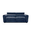SOFA CALVERA 3-Sitzer, dunkelblau - Schwarz/Dunkelblau, Holzwerkstoff/Textil (204/79/106cm) - Courtois Laville