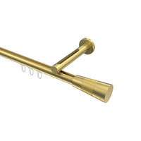 INNENLAUF-GARDINENSTANGEN-SET Siteno Tanara 160 cm, 1-läufig, 20 mm Ø Messing-Optik - Messingfarben/Goldfarben, Metall (160cm) - INTERDECO