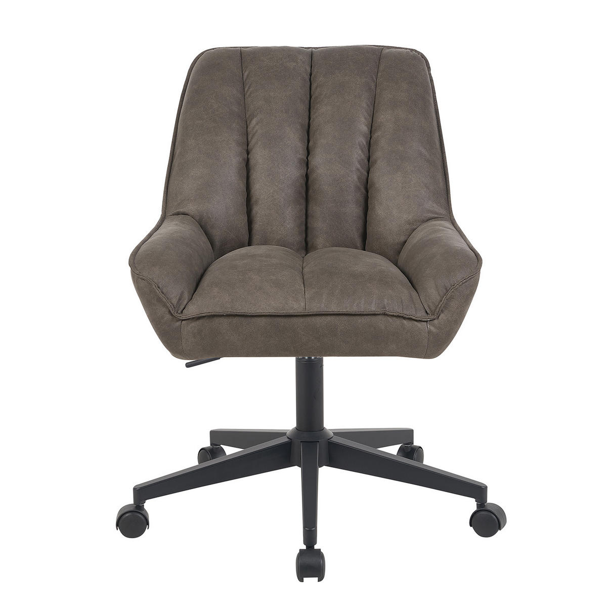 BÜROSTUHL Mika-Jette 2er-Set - Taupe/Schwarz, Textil/Metall (60/85/68cm) - DUBI Möbel