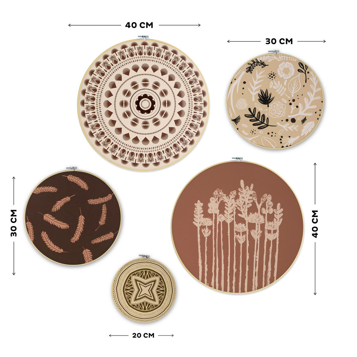 DEKO Ibiza-Vibes - Braun, Textil (40/1/40cm) - Art for the Home