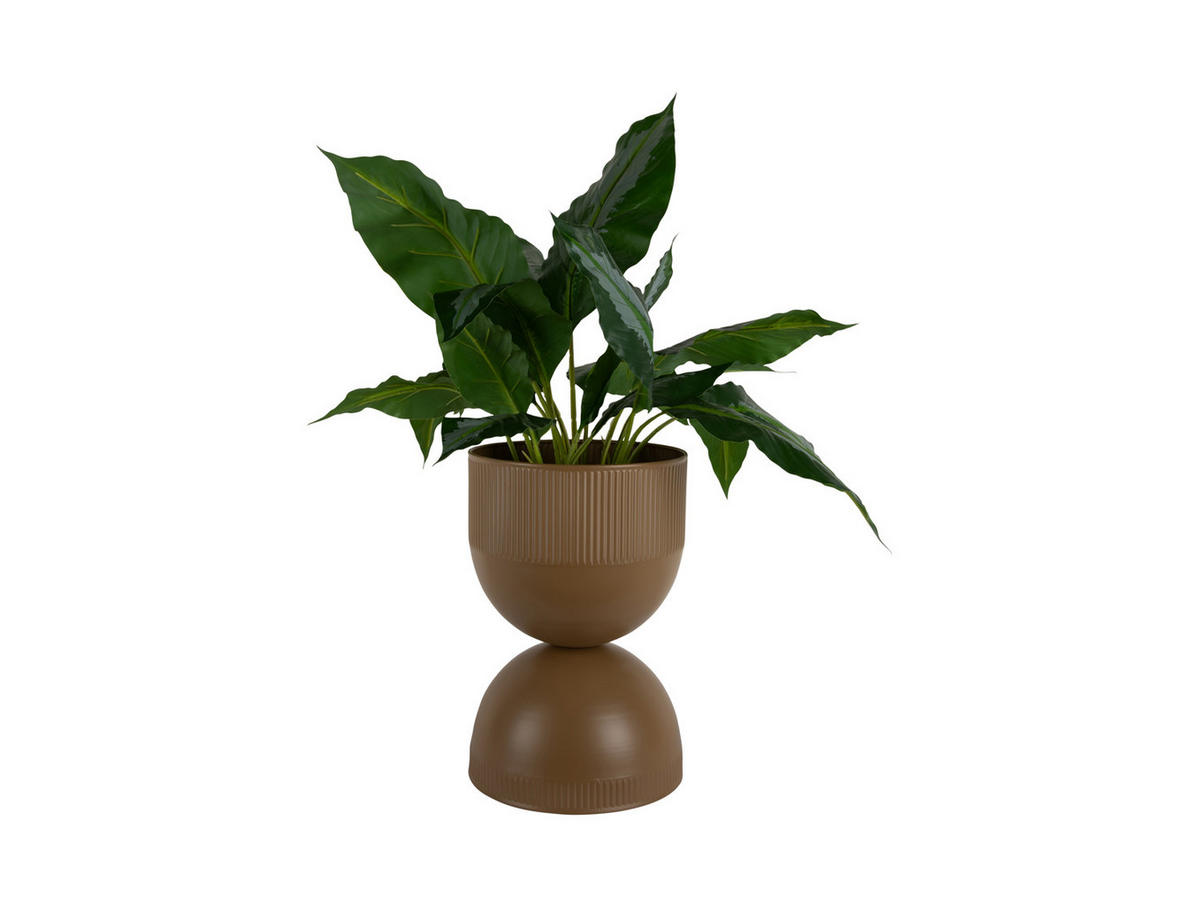 BLUMENTOPF Tonar Braun Ø25.5/39 cm - Braun, Metall (39cm) - Present Time