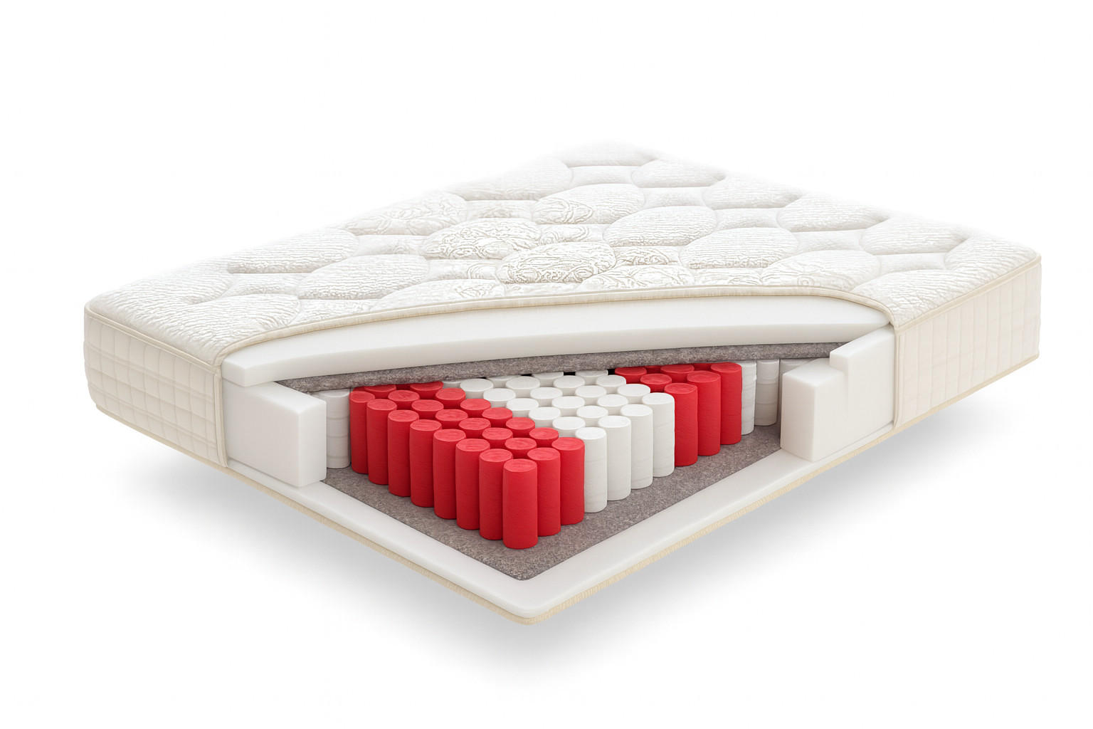 MATRATZE 90x190 Magestic - Weiß, Textil (90/190cm) - Simpur