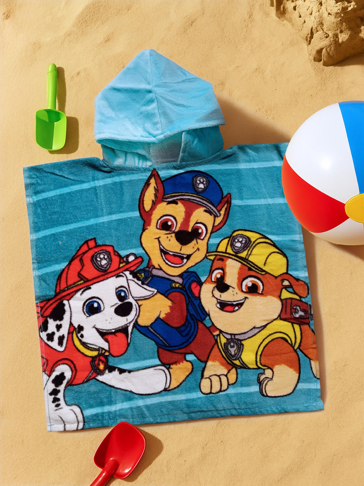 BADEPONCHO Paw Patrol Blau 50 x 100 cm - Blau, Textil (Einheitsgrößenull) - Paw Patrol