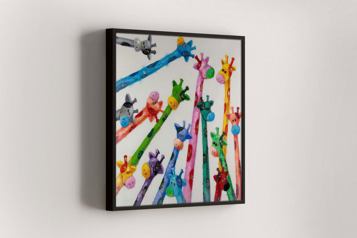 ACRYLBILD HANDGEMALT 80/80 cm - Multicolor, Holz/Textil (80/80cm) - KUNSTLOFT