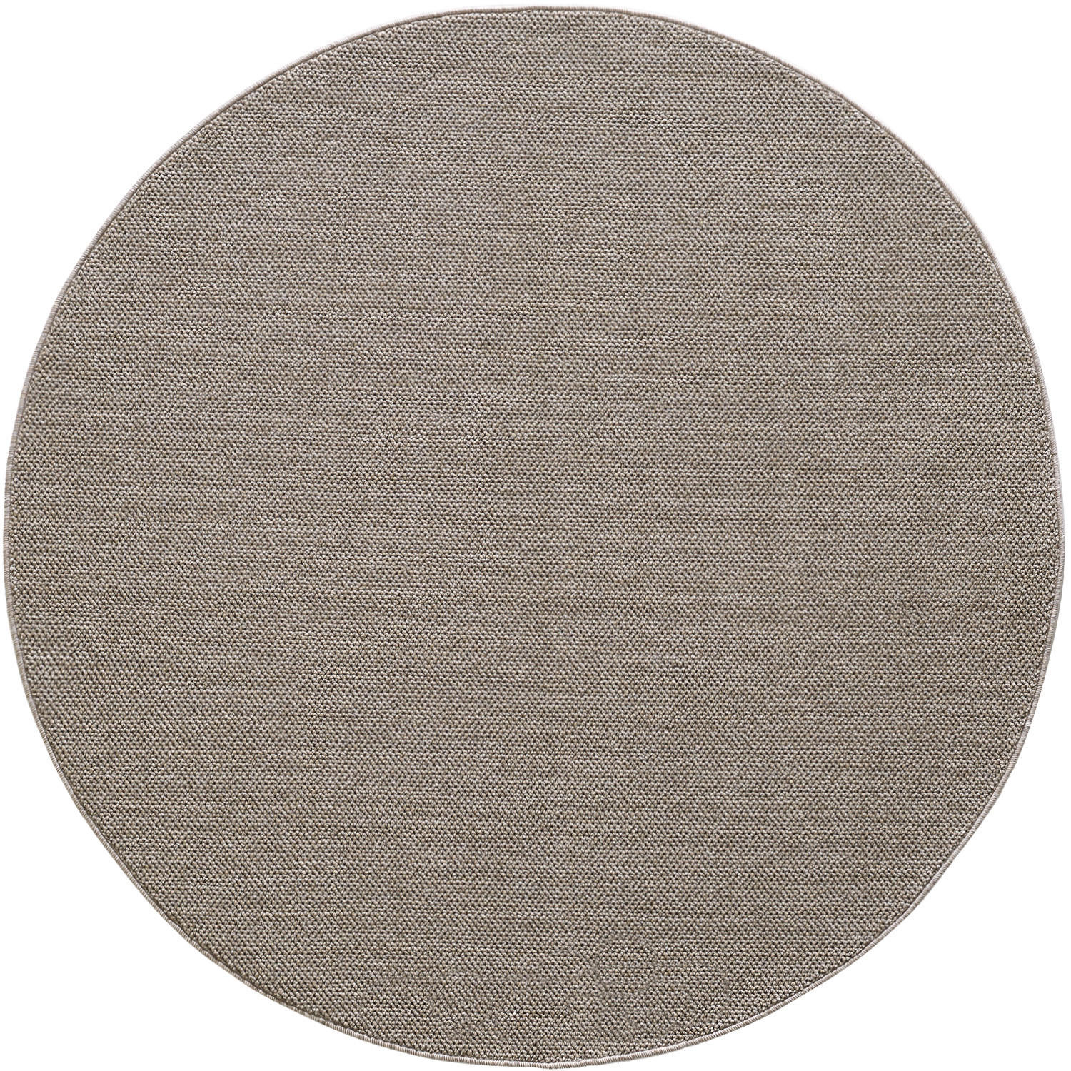 TEPPICH Kurzflor Flachgewebe Uni-Design Polypropylen Wohnzimmer Braun Rund 120x120 - Braun, Textil (120/120cm) - KADIMA DESIGN