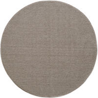 TEPPICH Kurzflor Flachgewebe Uni-Design Polypropylen Wohnzimmer Braun Rund 160x160 - Braun, Textil (160/160cm) - KADIMA DESIGN