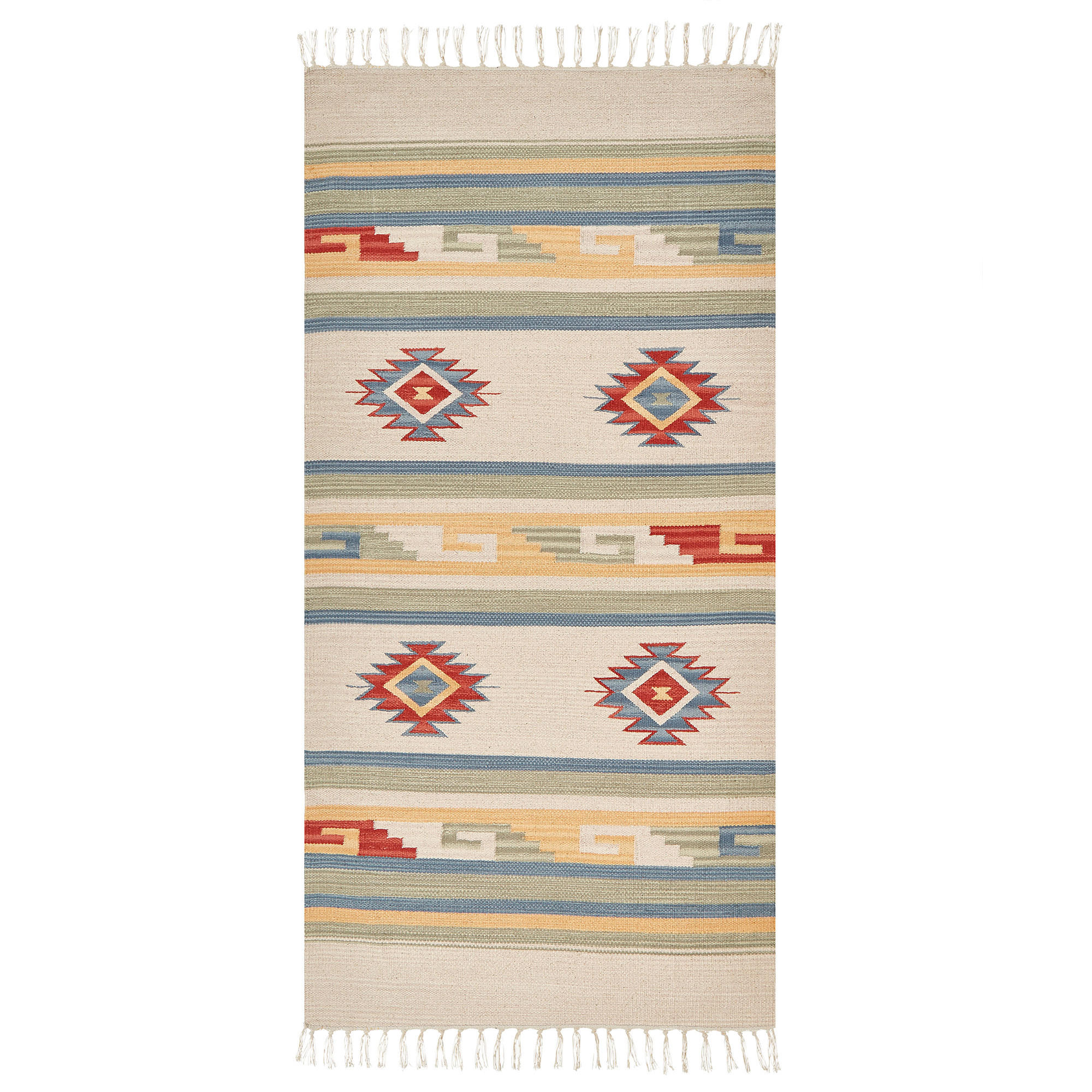 KELIM-TEPPICH Aparan 150/80 cm - Beige/Multicolor, Textil (80/150cm) - Beliani