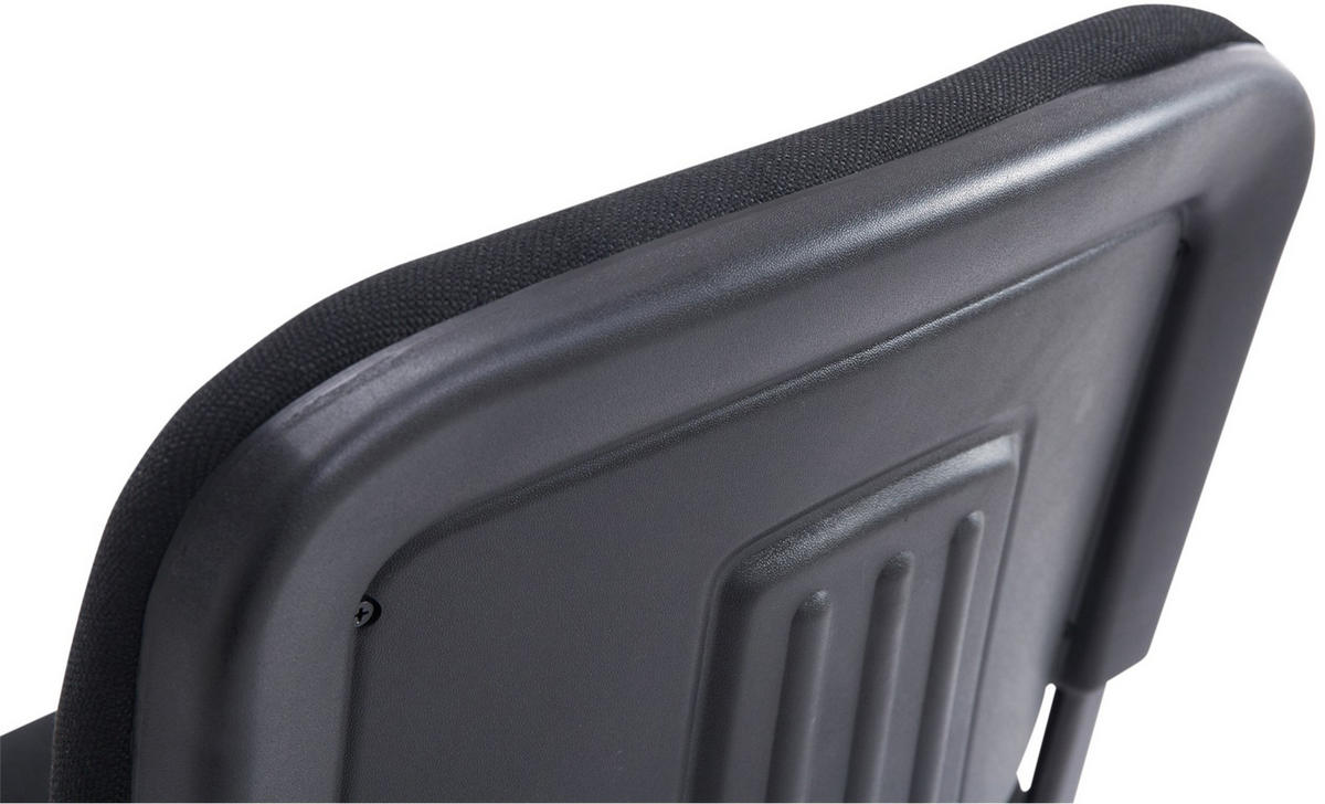 BESUCHERSTUHL Stoff schwarz - Schwarz, Textil/Metall (53/84/57cm) - CLP