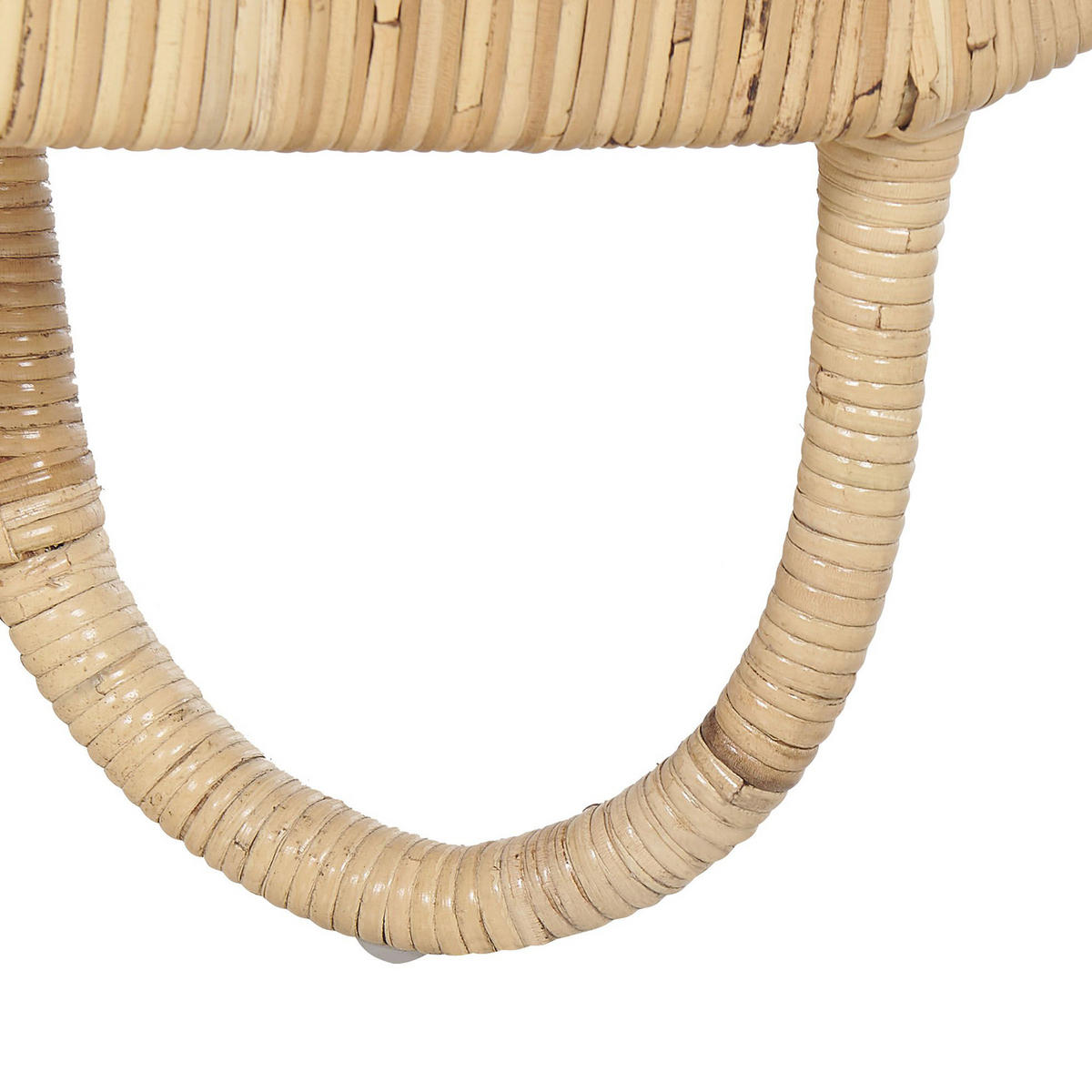 GARTENSESSEL Rattan natürlich Auflage helles Beige Dolcedo - Beige/Naturfarben, Naturmaterialien (93/73/80cm) - Beliani