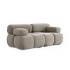 2-SITZER-SOFA Samt Stoff Grau - Taupe/Lila, Kunststoff/Textil (190/70/96cm) - Makamii