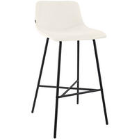 BARHOCKER Samt Creme - Creme/Schwarz, Textil/Metall (44/98/49cm) - CLP