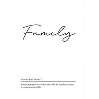 POSTER Wörterbuch Englisch Familie A3 Rahmenlos - Klar, Papier (29.7/5/42cm) - Nacnic