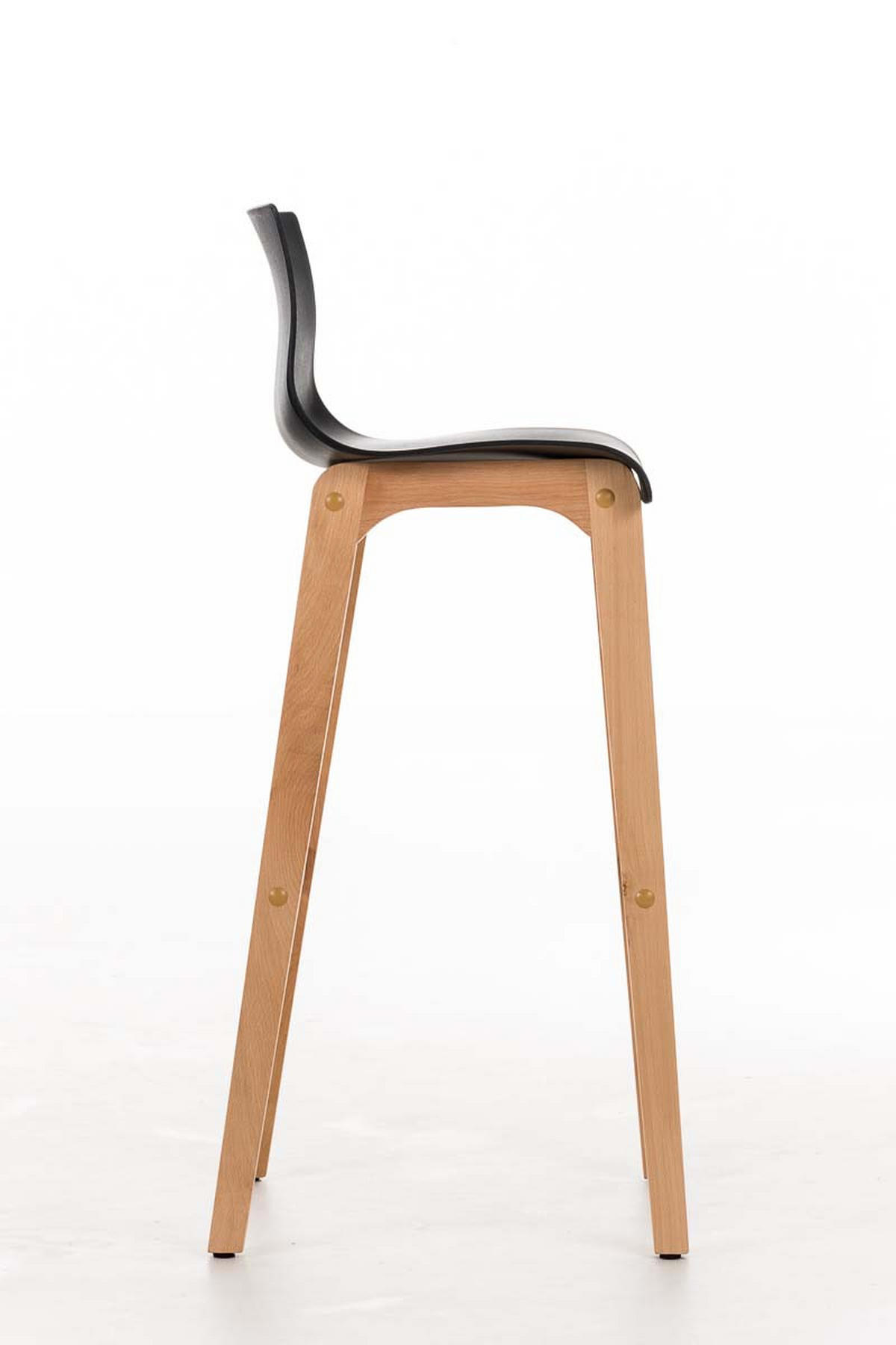 BARHOCKER DELHI Schwarz Holz - Schwarz, Holz (41/101/46cm) - DELUKE