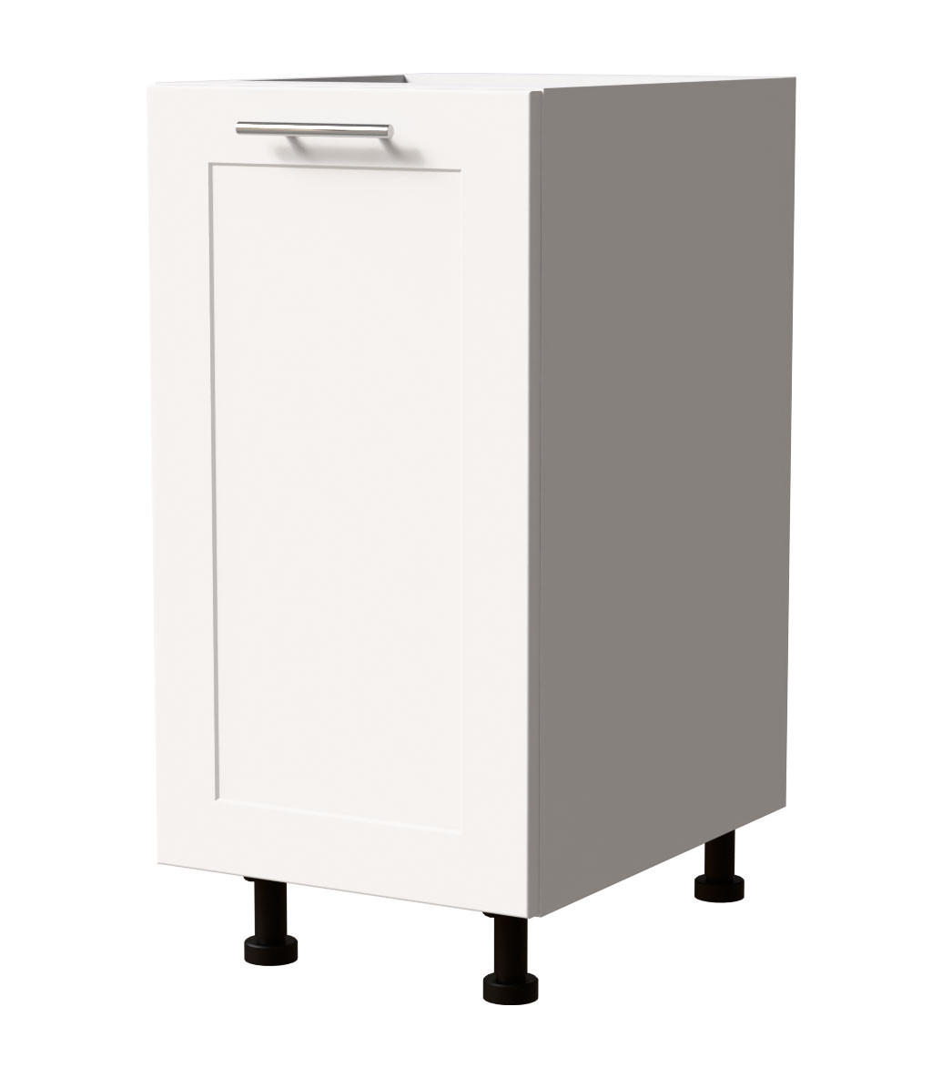 Feldmann-Wohnen Küchenunterschrank Weiß, Weiß 40x82x50 cm
