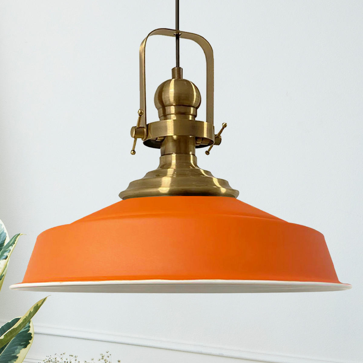 PENDELLEUCHTE Asletl 41/38 cm - Orange, Metall (38/41/160cm) - Bamyum