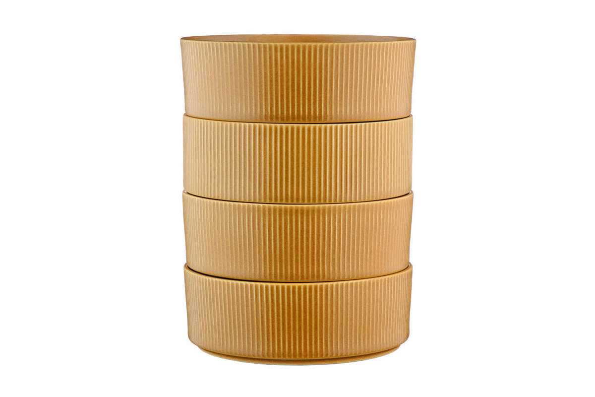 SCHALEN Scandi Ø16,5cm - 4er-Set - Ocre - Gelb, Keramik (16.5cm) - Björn