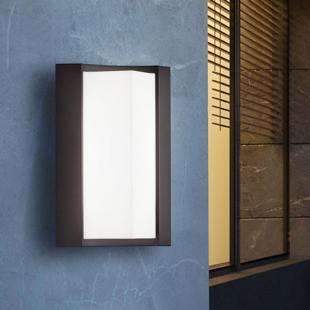 LED AUSSEN-WANDLEUCHTE Alu Anthrazit - Anthrazit, Metall (14/22/12.4cm)