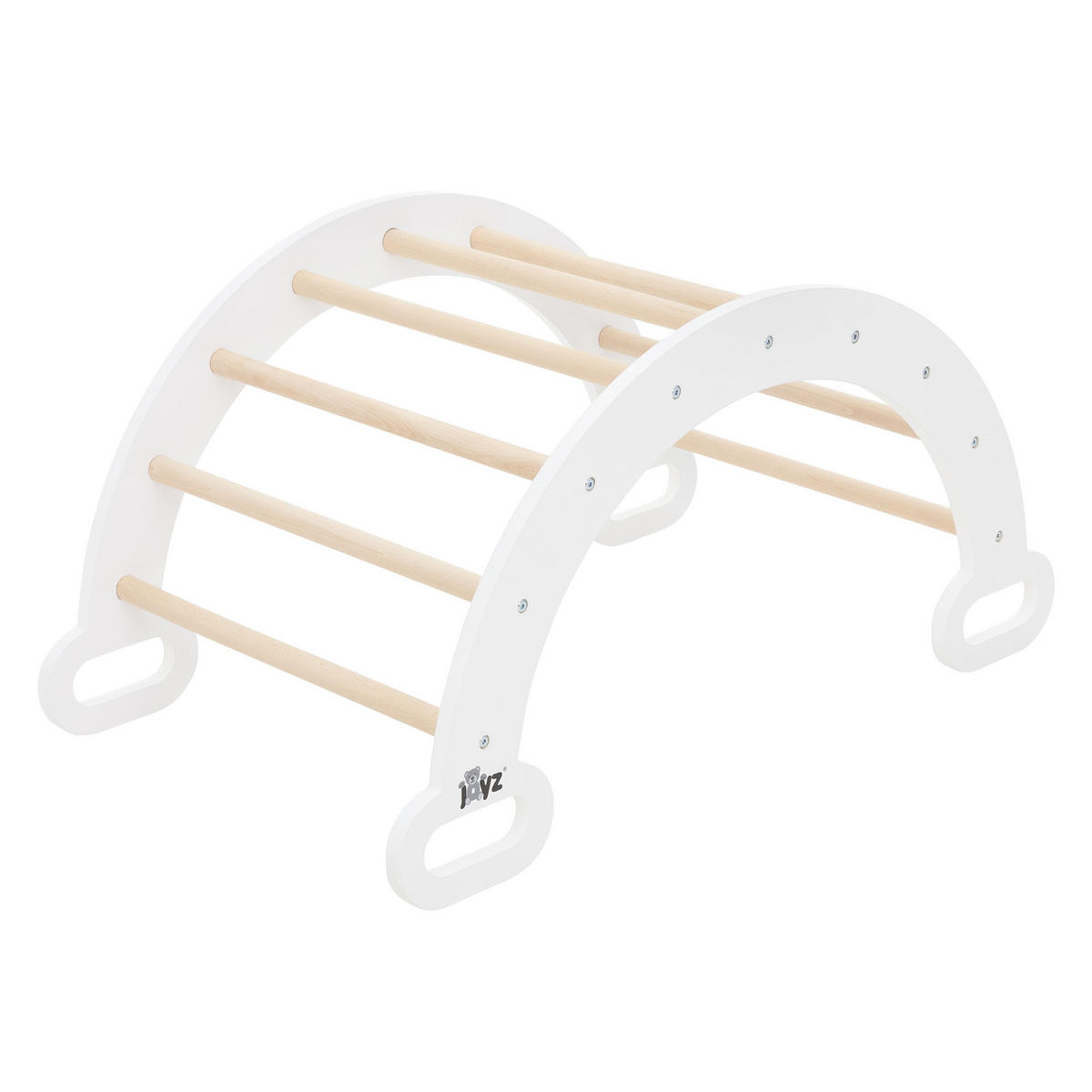 KLETTERBOGEN mit RUTSCHBRETT - Weiß, Holz (52/45.5/94cm) - Joyz