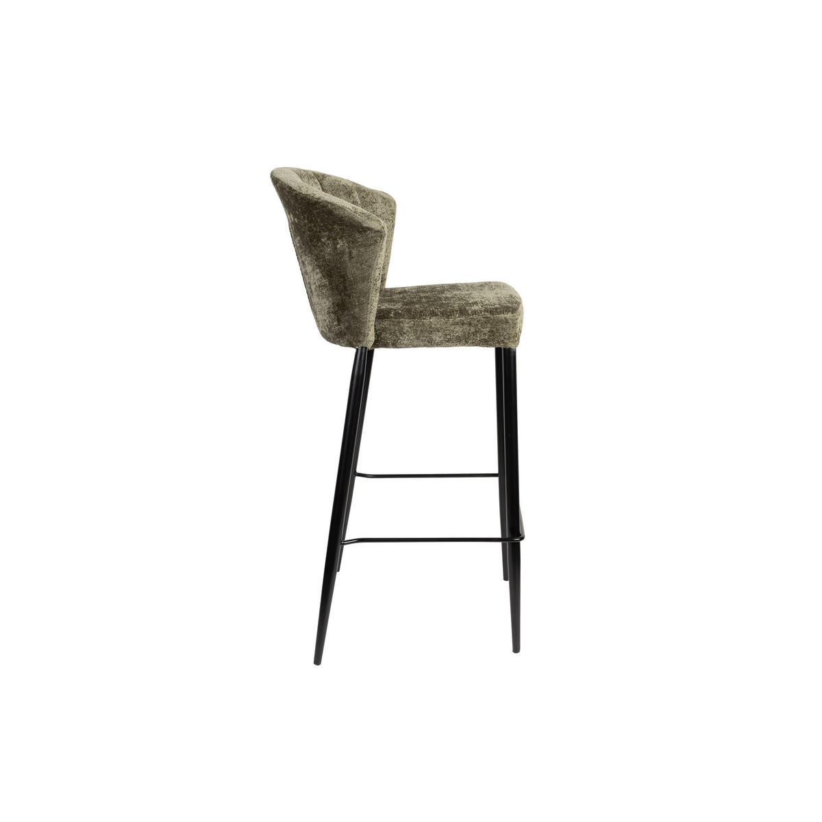 BARHOCKER Georgia Rückenlehne 73 cm Grün - 2 er Set - Grün, Holz (54/101/56cm) - Dutchbone