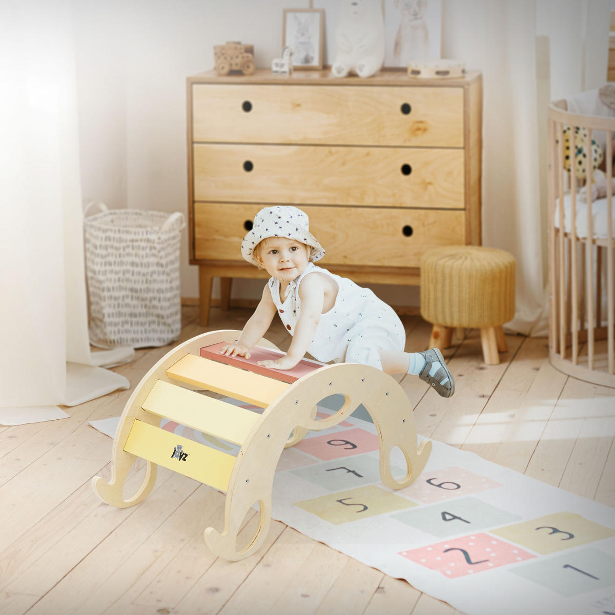 KLETTERBOGEN Mehrfarbig - Naturfarben, Holz (74/38.5/41cm) - Joyz