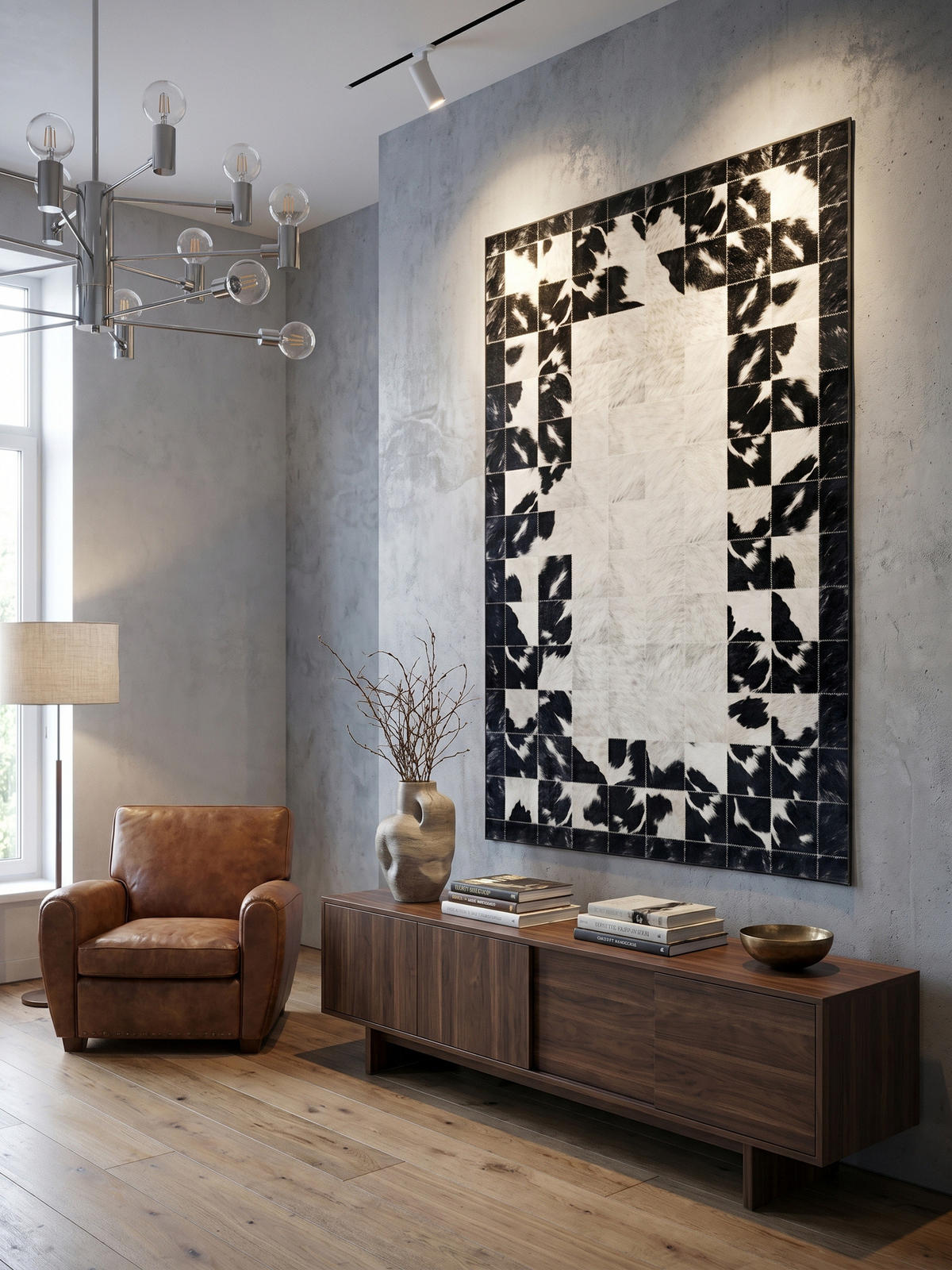 TEPPICH Flachgewebe Waschbar PIZOL in Schwarz, im Patchwork-Stil, 140 x 200 cm - Schwarz, Textil (140/200cm) - KADIMA DESIGN