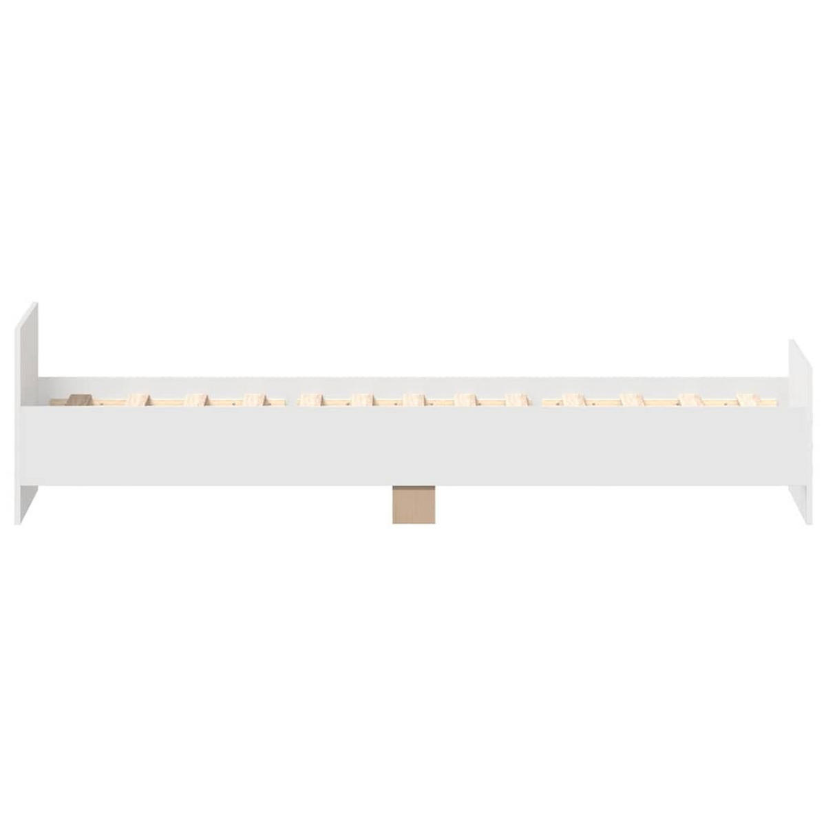 BETTGESTELL Weiss 90/190 Cm Holzwerkstoff - Weiß, Naturmaterialien (90/190cm) - vidaXL