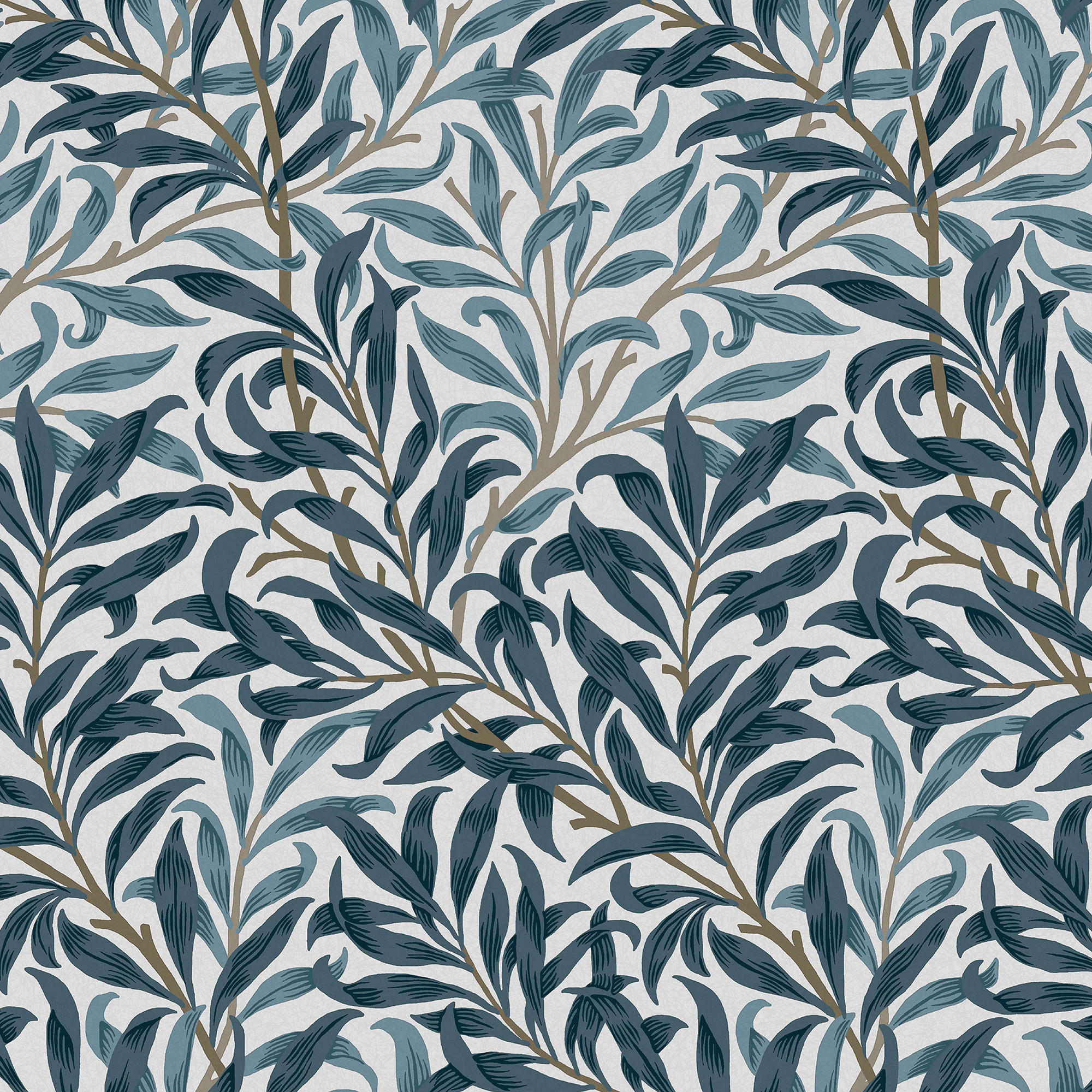 William Morris at Home Vliestapete Blau, Weiß 52x1000 cm