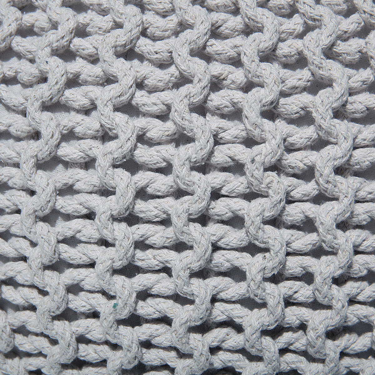 POUF Conrad 50/50/35 cm - Grau, Naturmaterialien/Textil (50/35/50cm) - Beliani