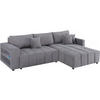 ECKSOFA trocadero Grau - Grau, Textil (178/264cm) - Habitat Garten
