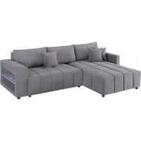 ECKSOFA trocadero Grau - Grau, Textil (178/264cm) - Habitat Garten