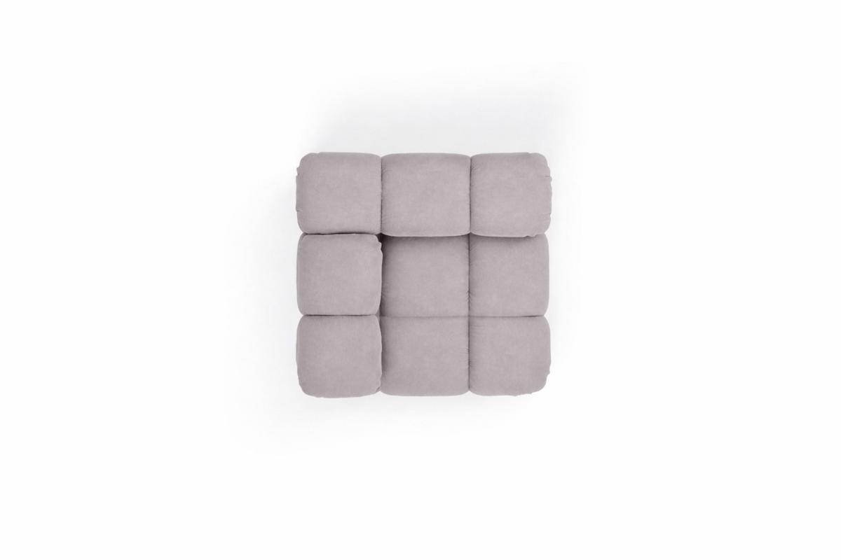 ECKMODUL, Für Modulares System, Stoff Salvador, Grau, Selia - Grau, Holz (95/70/95cm) - Kaiser Möbel